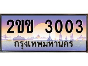 2.ป้ายทะเบียนรถ 2ขข 3003 เลขประมูล ทะเบียนสวย 2ขข 3003 จากกรมขนส่ง